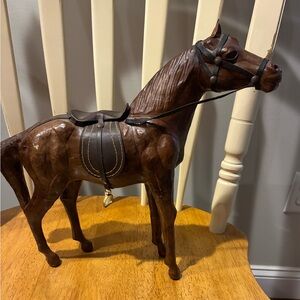 Vintage Brown Horse Sculpture